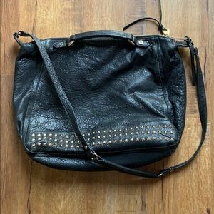 Joelle Hawkens Studded Leather Messenger